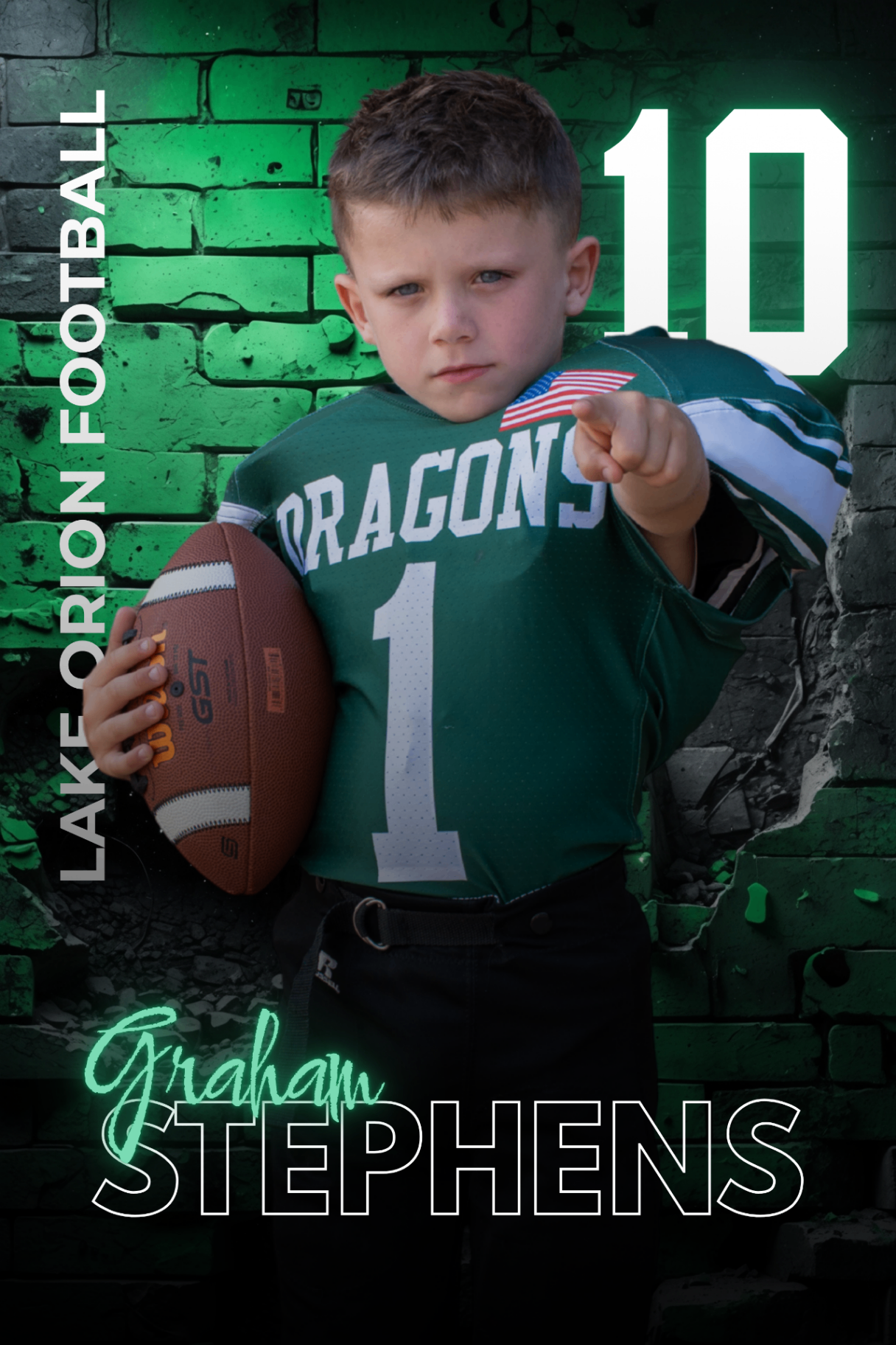 Graham Stephens player banner for Lake Orion Football